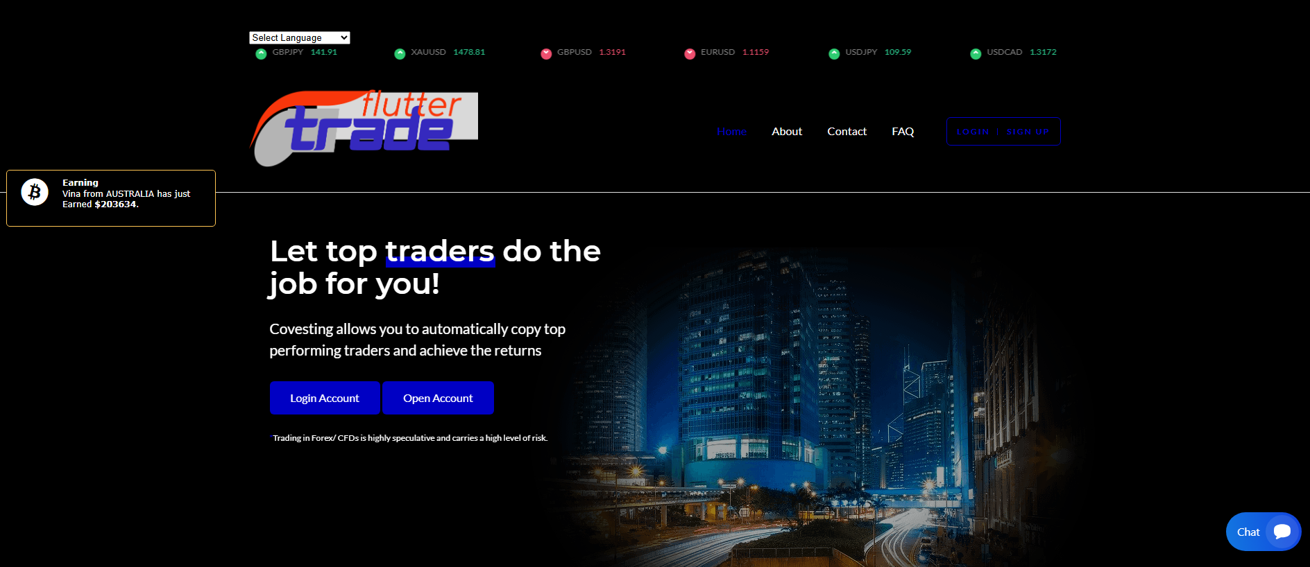 Screenshot of flutter-td.com