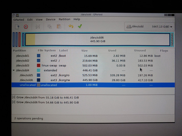 gparted-new-disk-operations-pending
