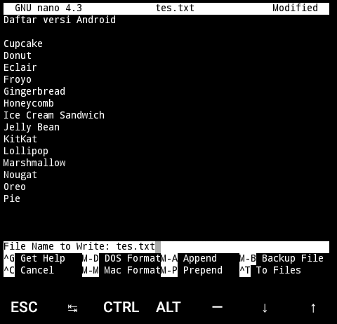 Tutorial Termux - Cara Mengedit Teks menggunakan Nano