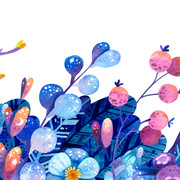 Space Flowers Border header 2