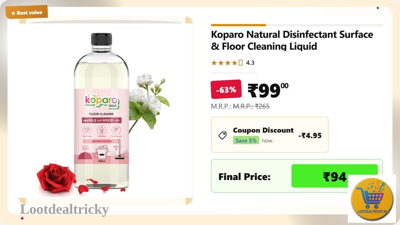 Koparo Floor Cleaning – Just ₹94 | Exclusive Sale Discount Koparo Floor Cleaning – Just ₹94 | Exclusive Sale Discount