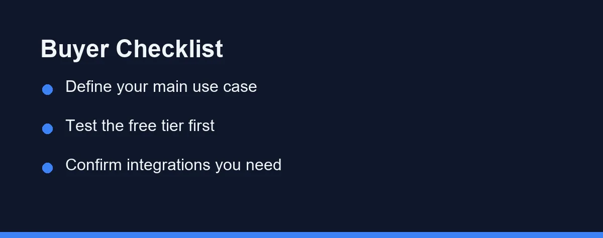 Buyer Checklist