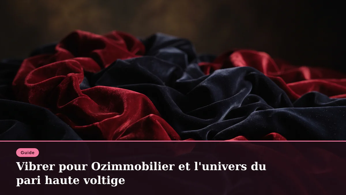 Vibrer pour Ozimmobilier et l'univers du pari haute voltige