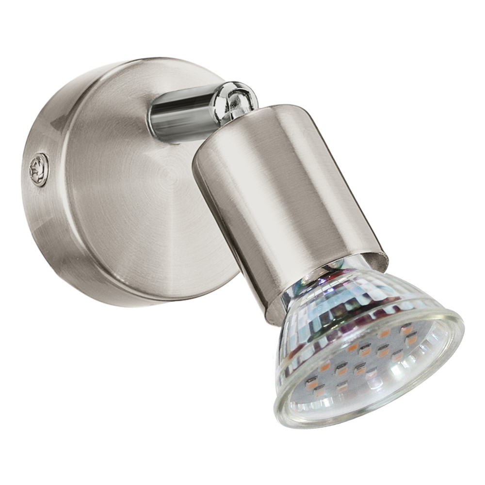 Spot mural Mini GU10 LED 3 W – Nickel mat