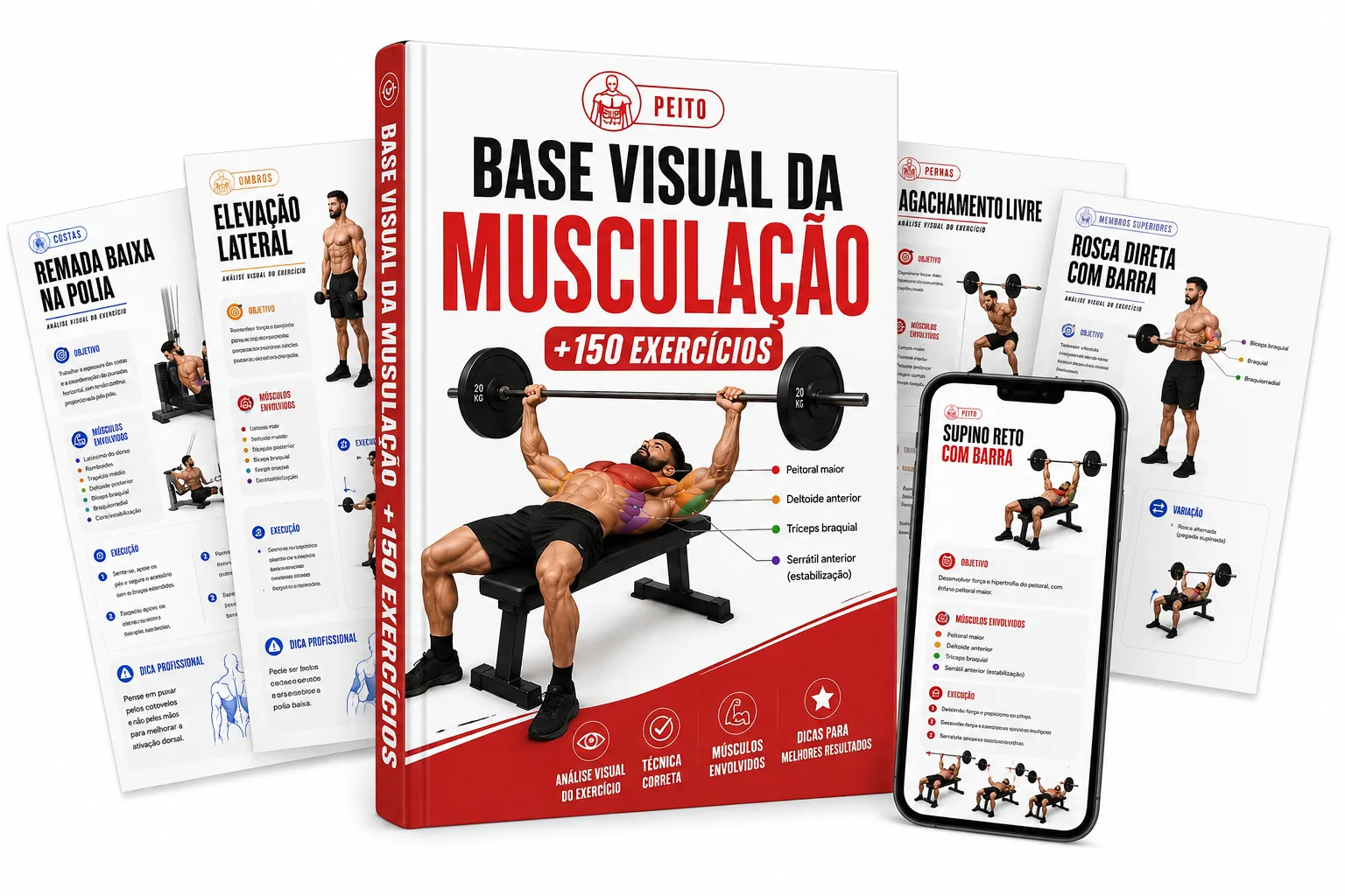 Mockup do Livro Digital - Base Visual da Musculação