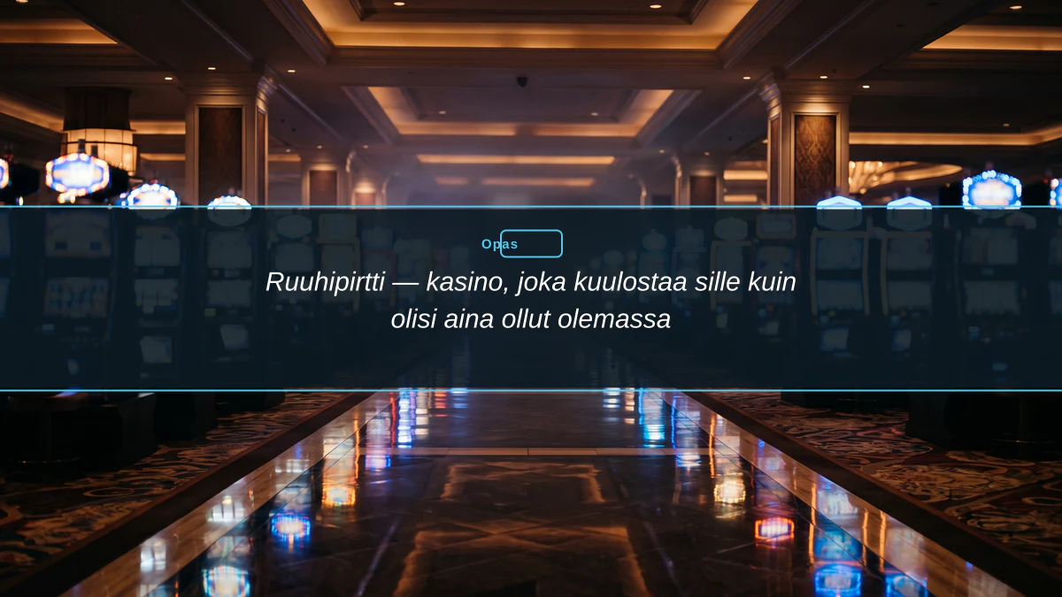 Ruuhipirtti — kasino, joka kuulostaa sille kuin olisi aina ollut olemassa