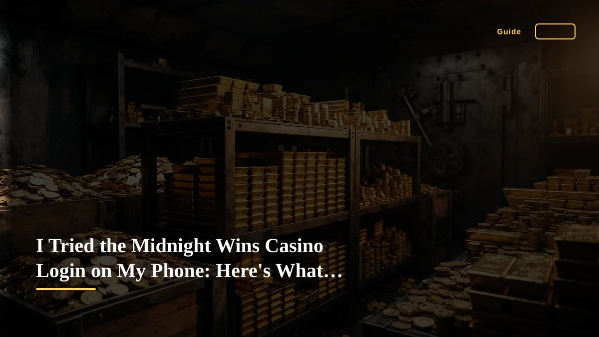 I Tried the Midnight Wins Casino Login on My Phone: Here's What Actually Happens