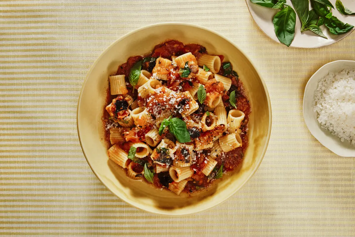 Pasta Pomodoro on the Grill