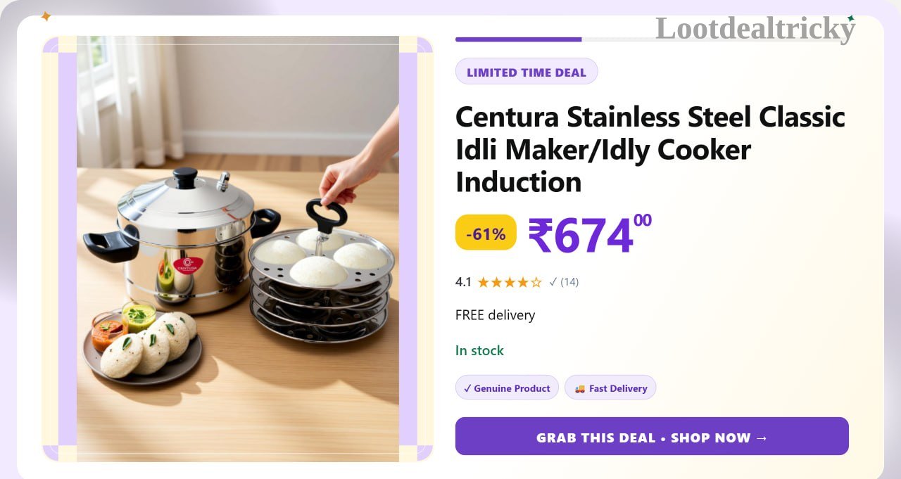   centura Stainless Steel – Just ₹674 | Loot Deal