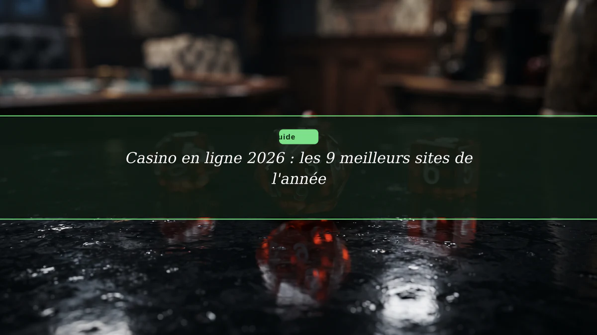 Casino en ligne 2026 : les 9 meilleurs sites de l'année