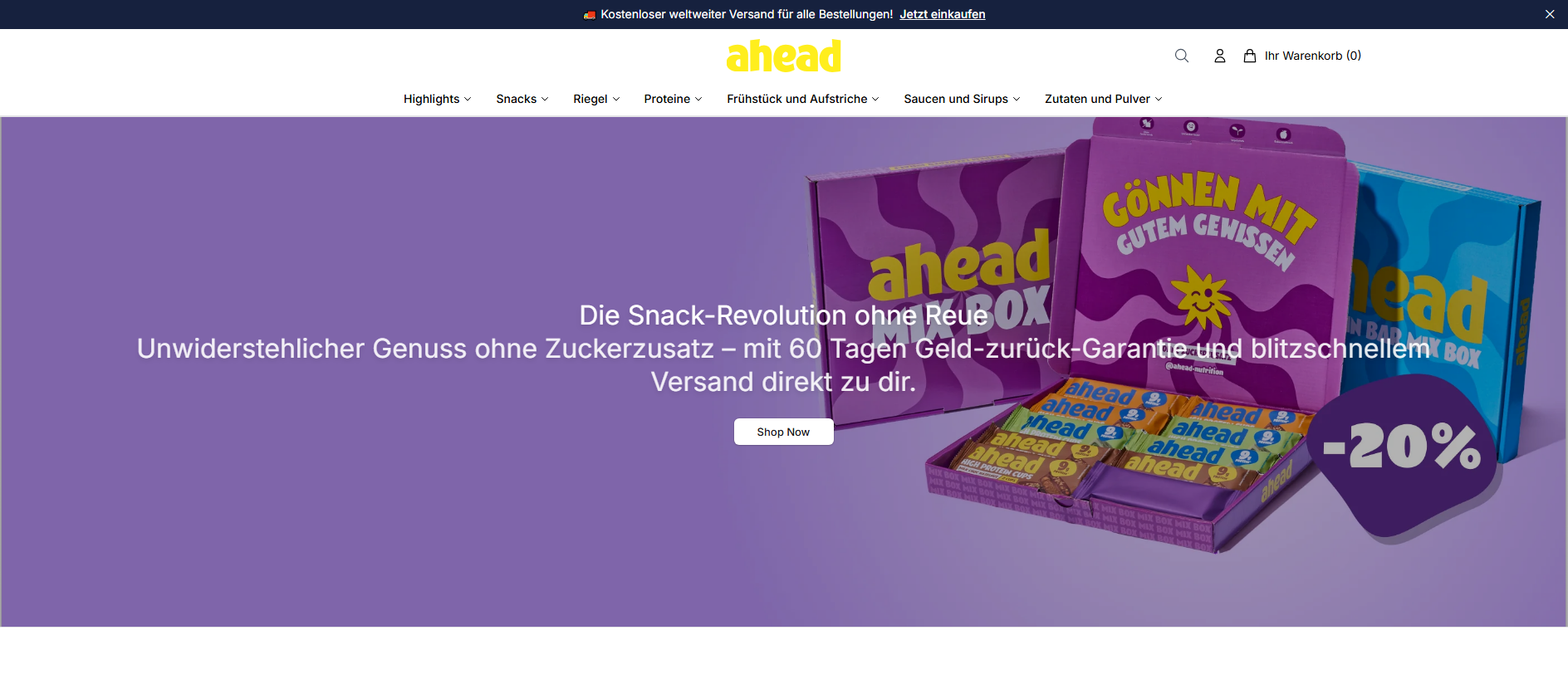 Stored capture of aheadnutritionfood.shop