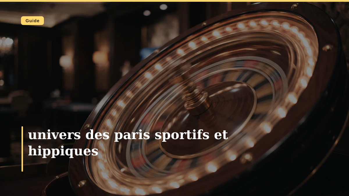 univers des paris sportifs et hippiques