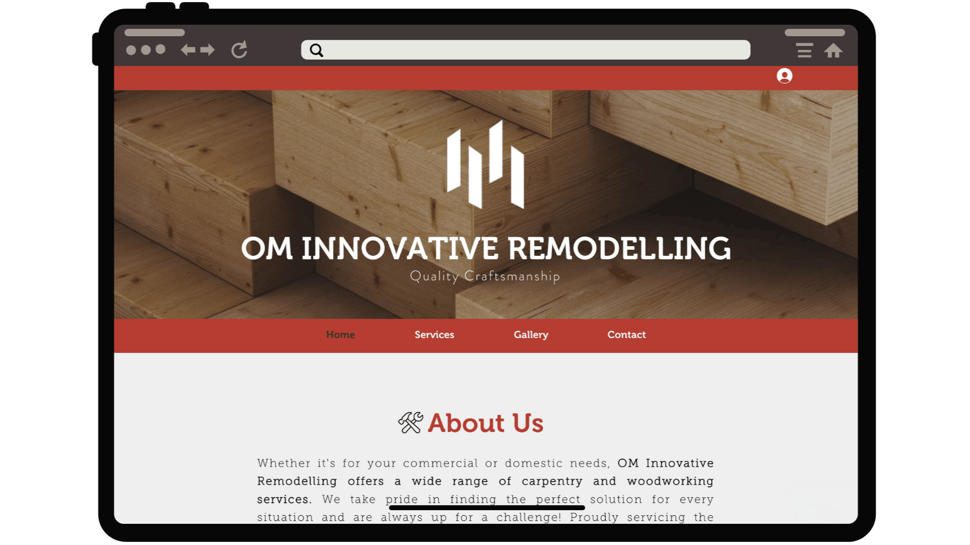 OM Innovative Remodelling website