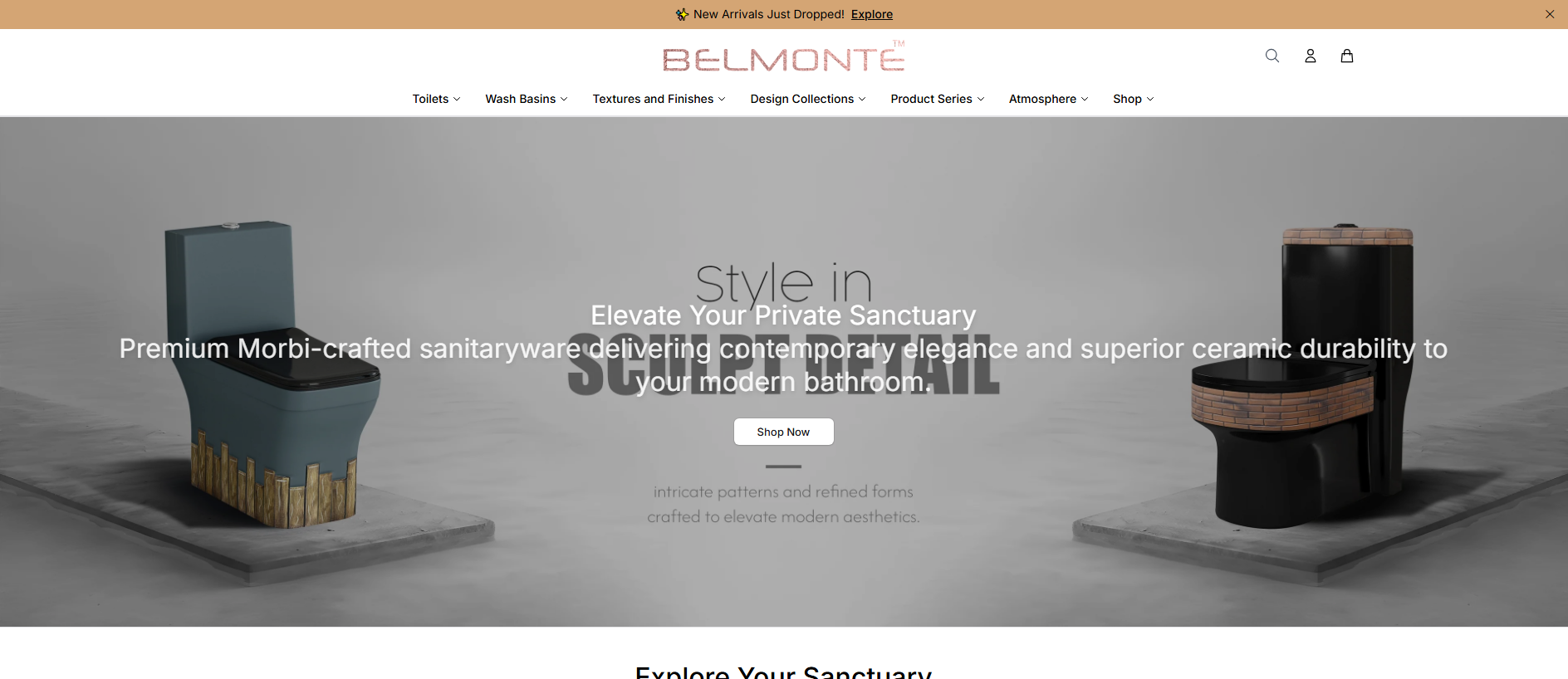 Stored capture of belmontebathx.shop