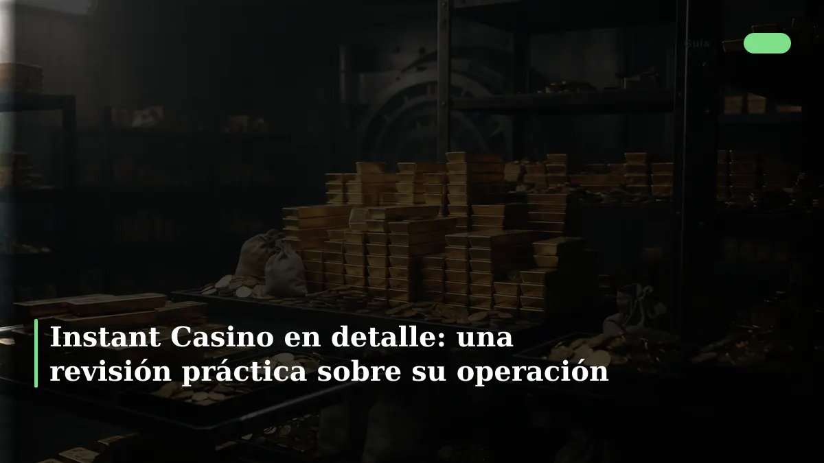 Instant Casino en detalle: una revisión práctica sobre su operación