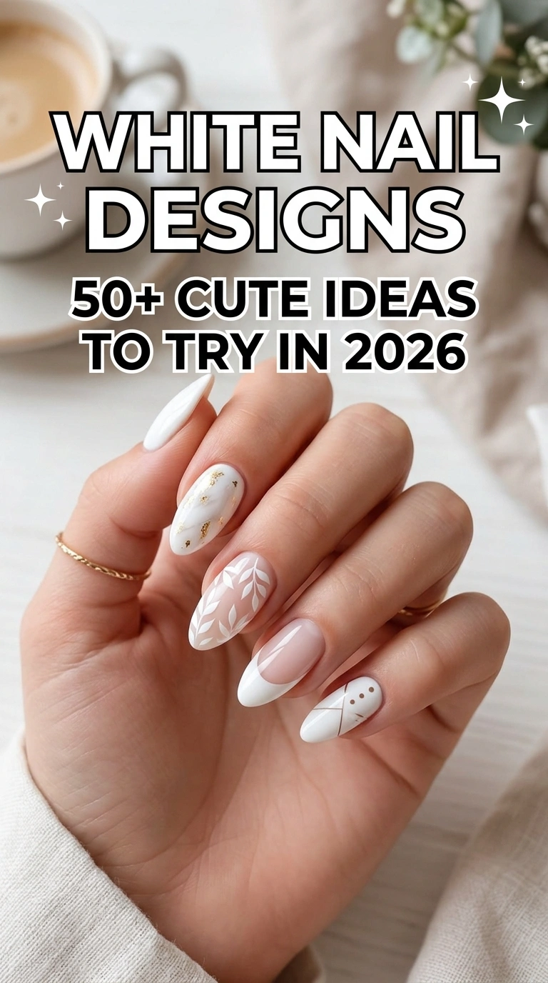 White Nail Designs: 50+ Cute Ideas To Try in 2026 White Nail Designs: 50+ Cute Ideas To Try in 2026