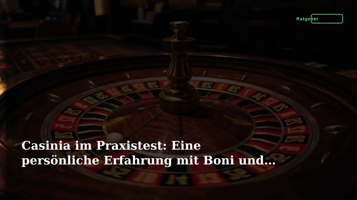 Casinia im Praxistest: Eine persönliche Erfahrung mit Boni und Benutzeroberfläche