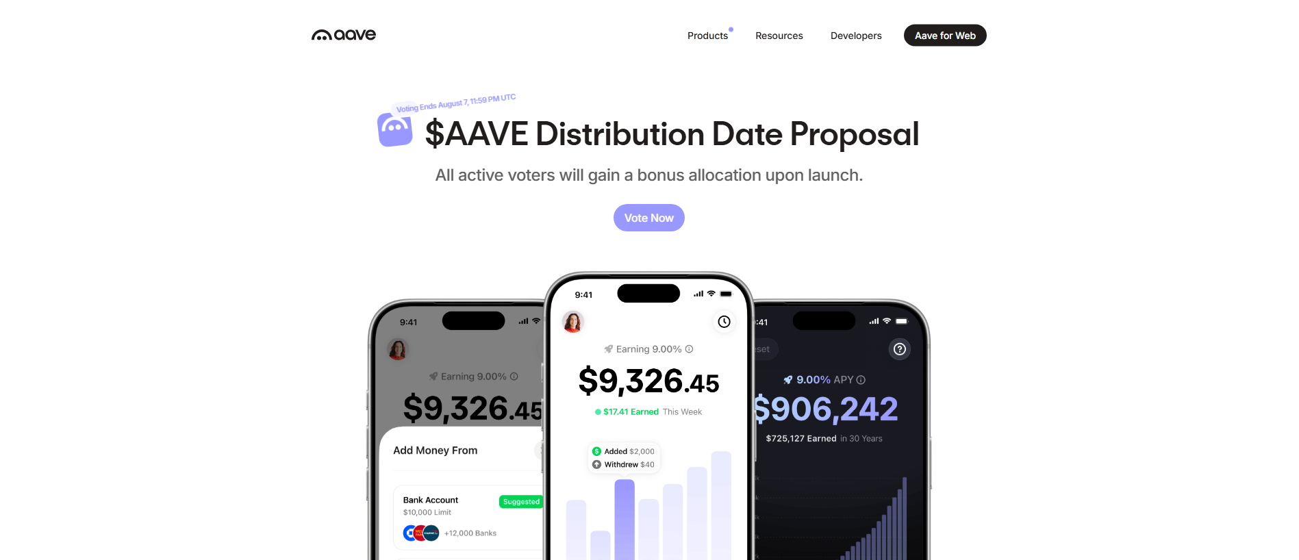 Screenshot of aave-fi.live