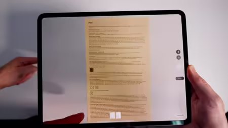 iPad Pro M4のカメラで書類を撮影