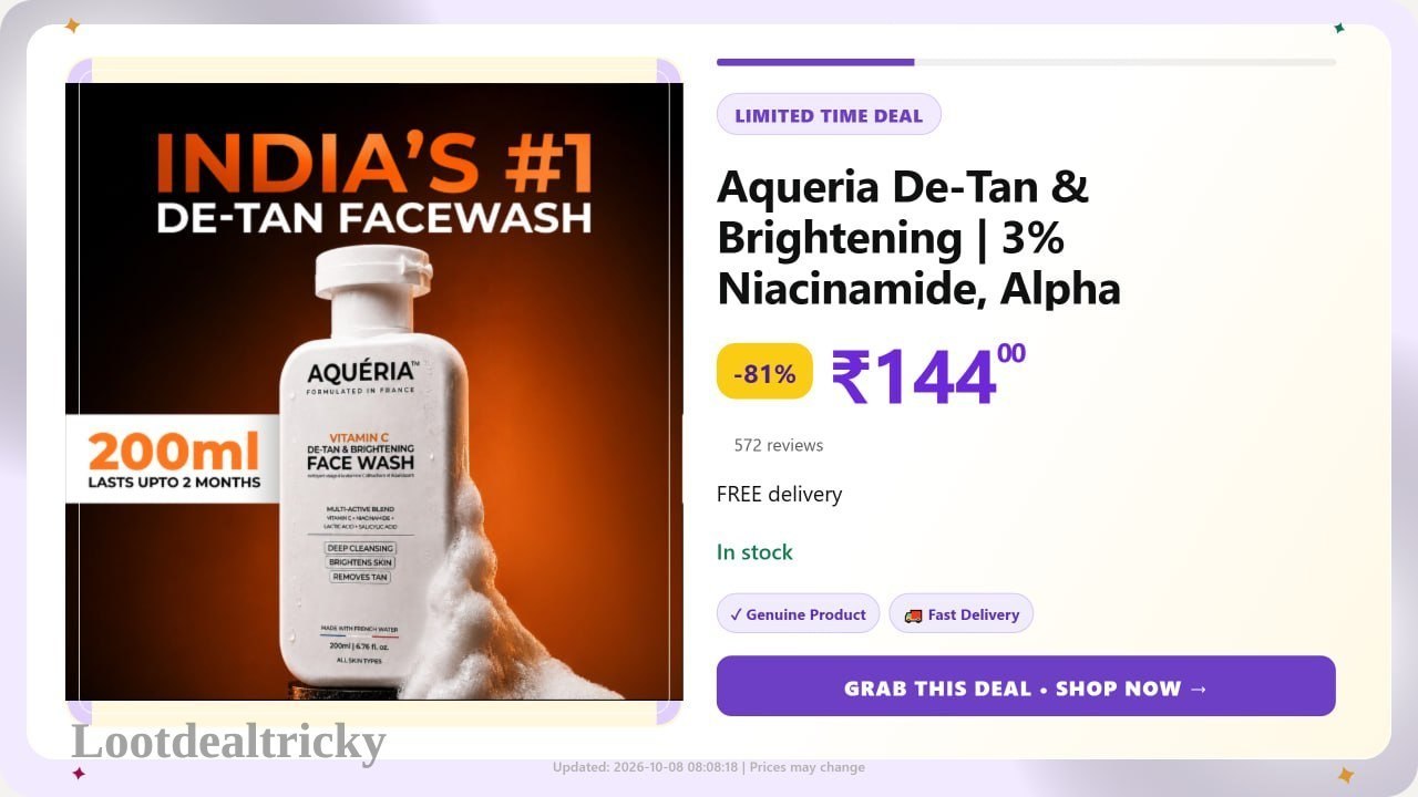 aqueria De Tan – Just ₹144 | Loot Lo aqueria De Tan – Just ₹144 | Loot Lo