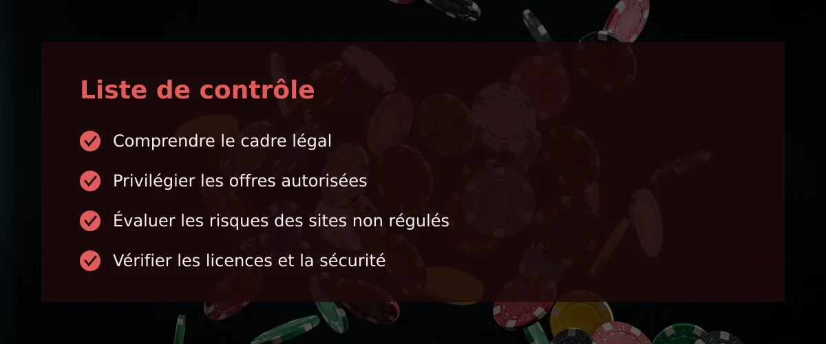 Meilleur casino en ligne en france : que dit la loi — Liste de contrôle