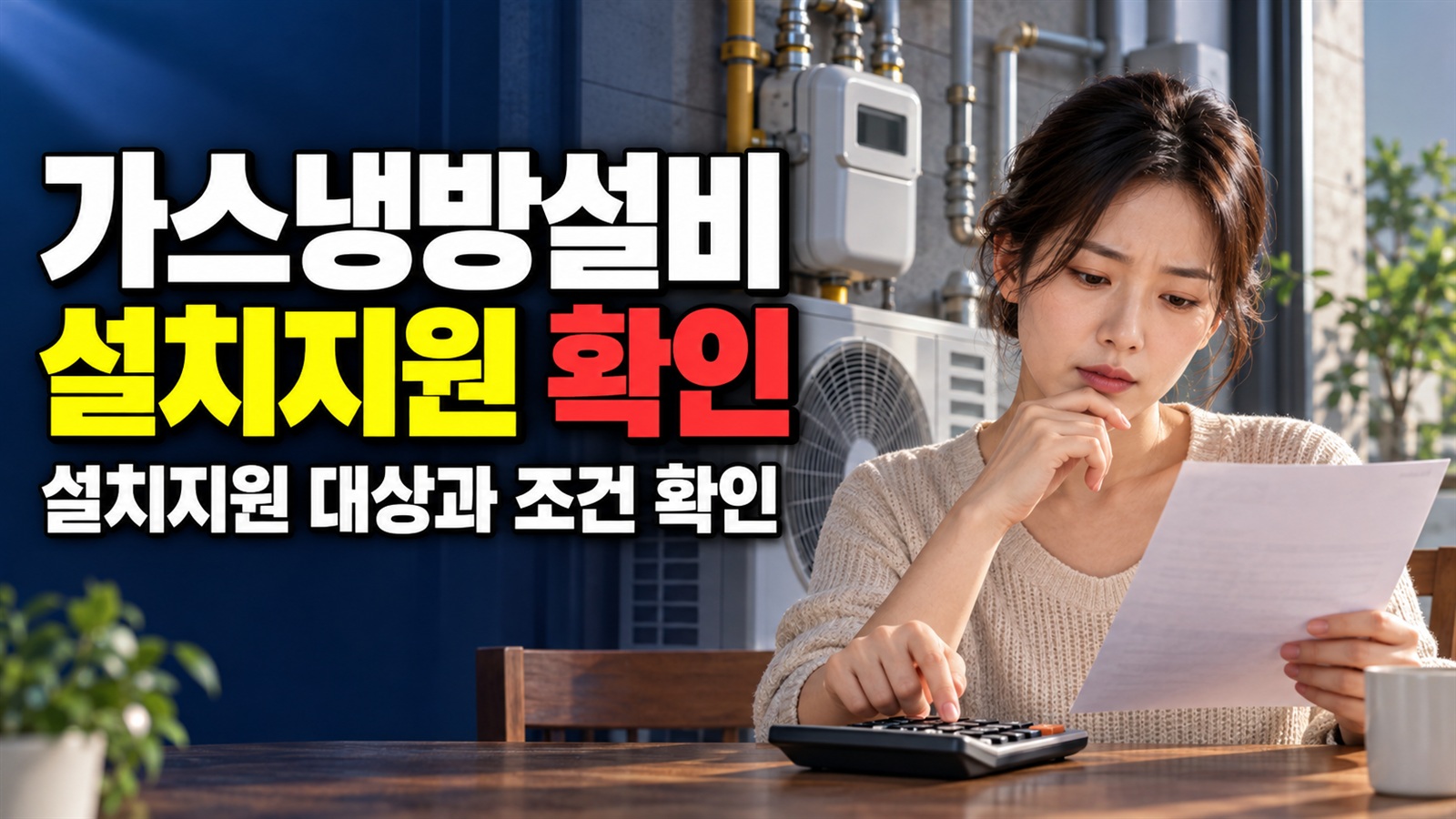 가스냉방설비 설치지원 관련 핵심 정보를 상징적으로 보여주는 썸네일 이미지