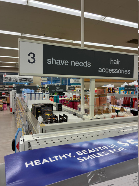 Condoms wrong aisle 4