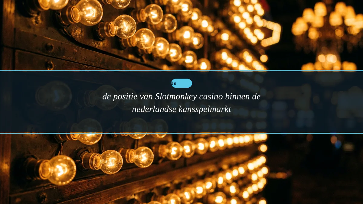 de positie van Slotmonkey casino binnen de nederlandse kansspelmarkt