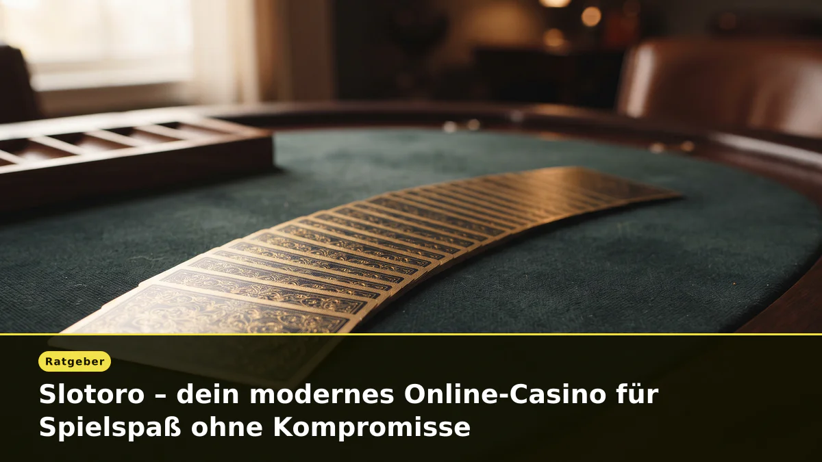 Slotoro – dein modernes Online-Casino für Spielspaß ohne Kompromisse