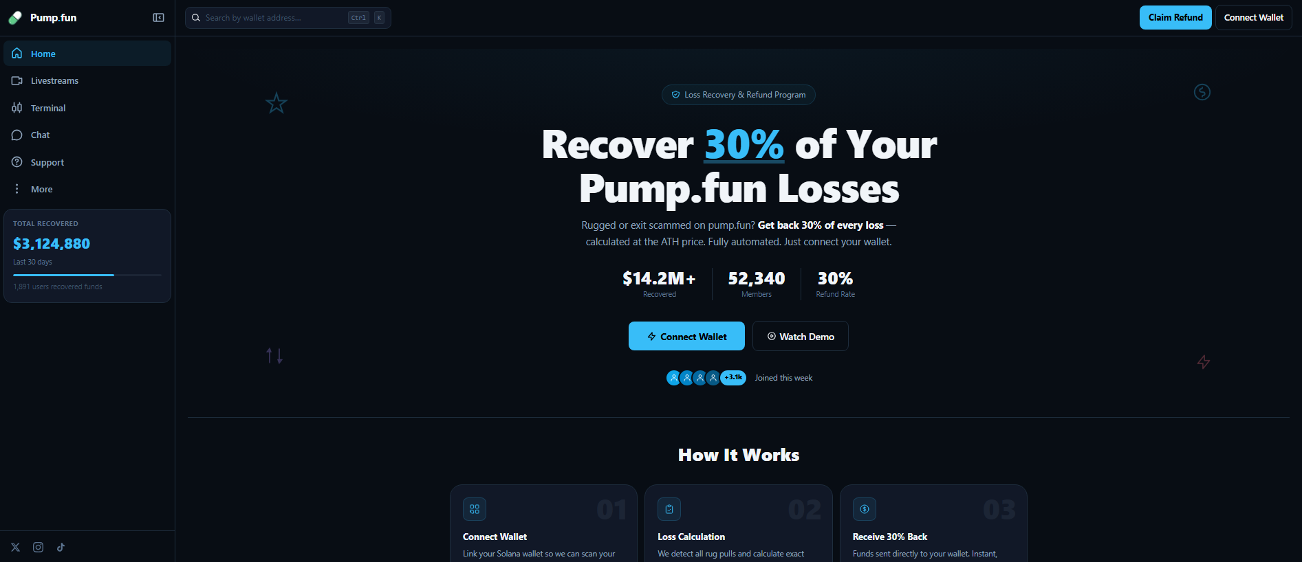 Screenshot of online-live.fun