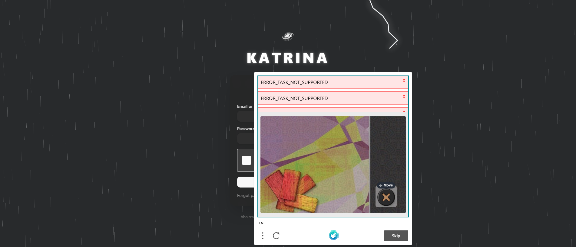 Stored capture of katrina.finance