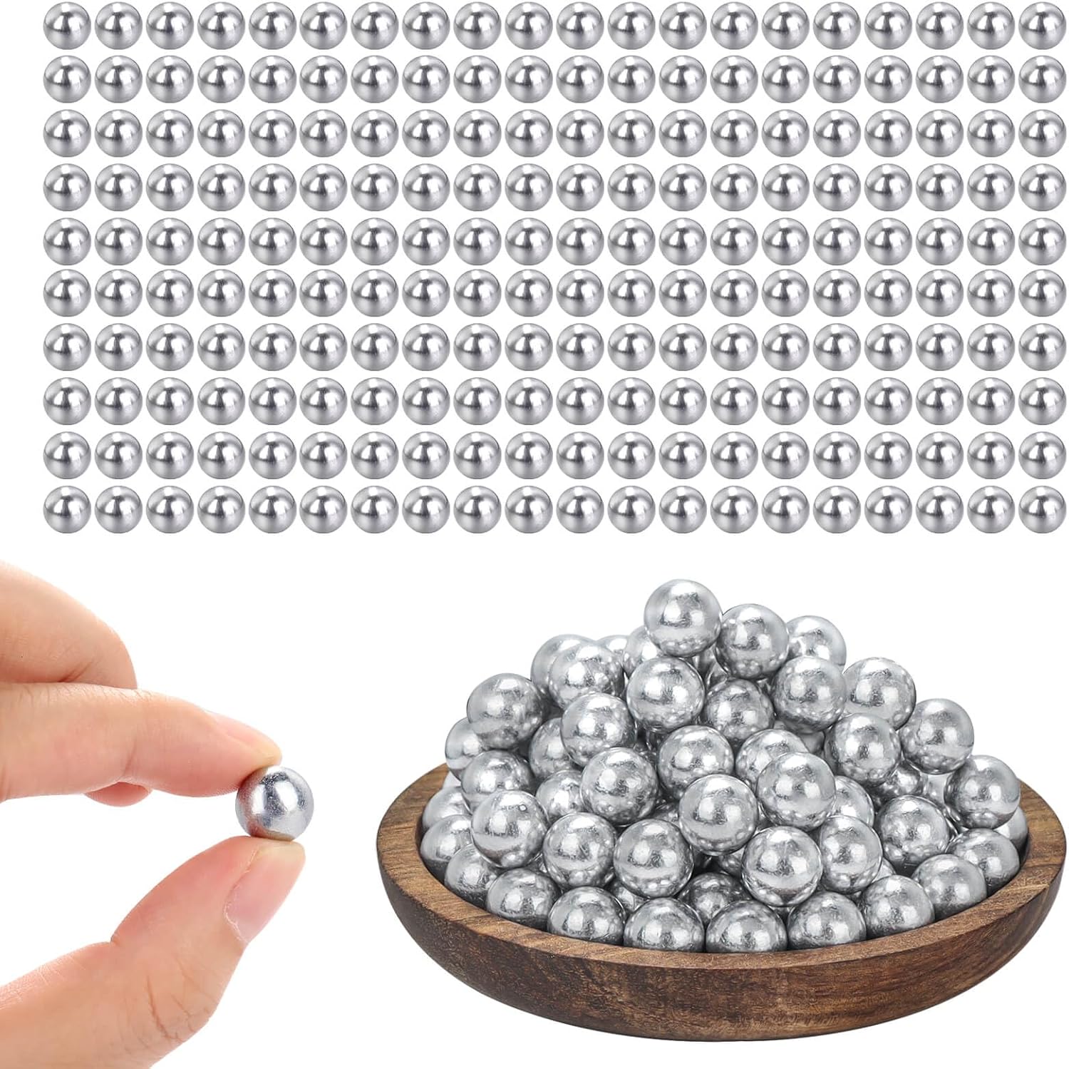 Aluminum Balls in 43 Caliber Solid Resuable Seamless Paintballs for High Impact, Training, Target Practice and Defense .43 Cal