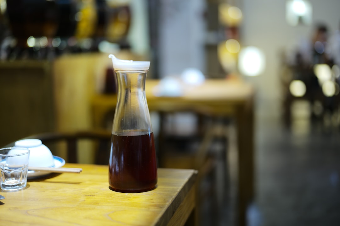 korean barley tea boricha glass pitcher restaurant table