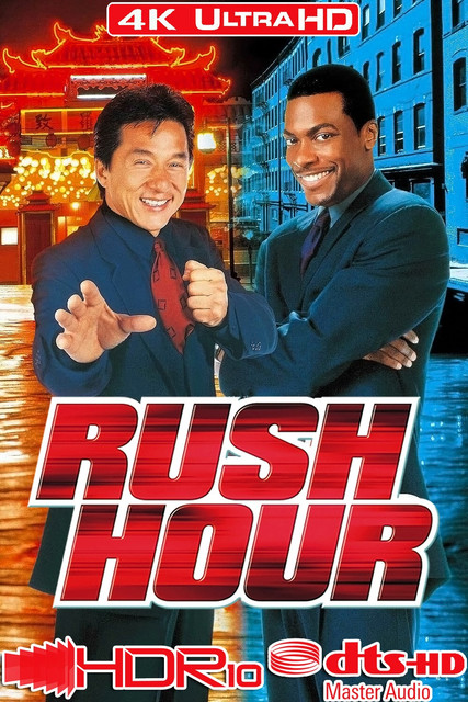 Rush Hour 1998. 4K, MOVIE, COVER, POSTER, FILM, BOX, ART