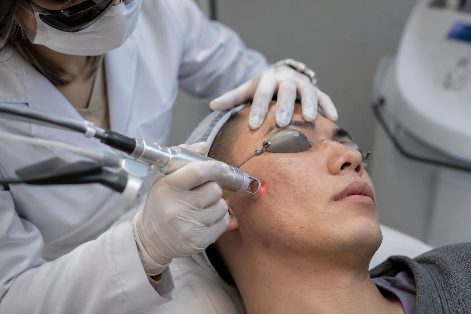 рубцы и следы постакне корректировка лазером