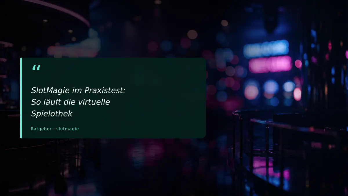 SlotMagie im Praxistest: So läuft die virtuelle Spielothek