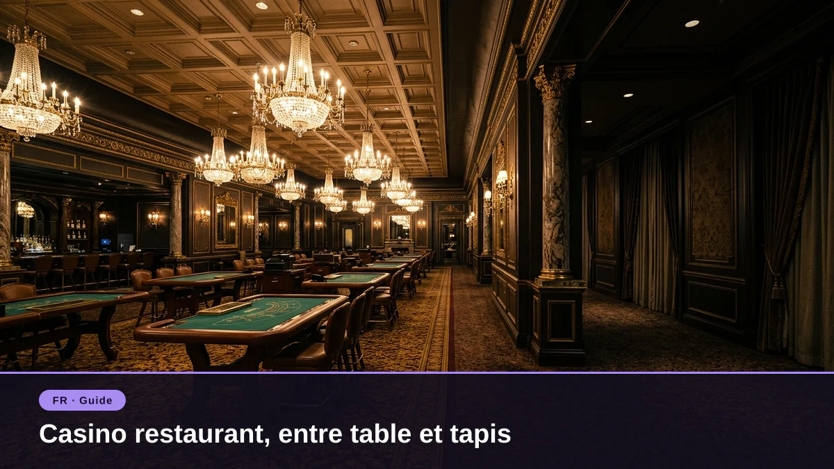 Casino restaurant, entre table et tapis