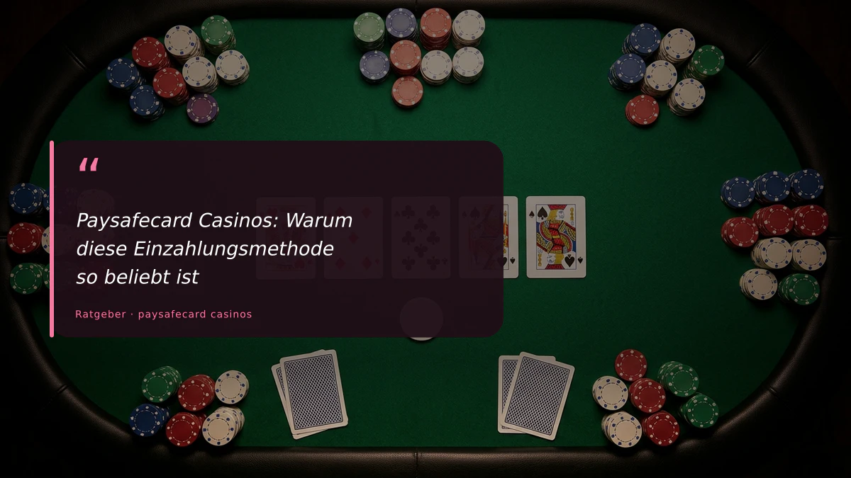 Paysafecard Casinos: Warum diese Einzahlungsmethode so beliebt ist