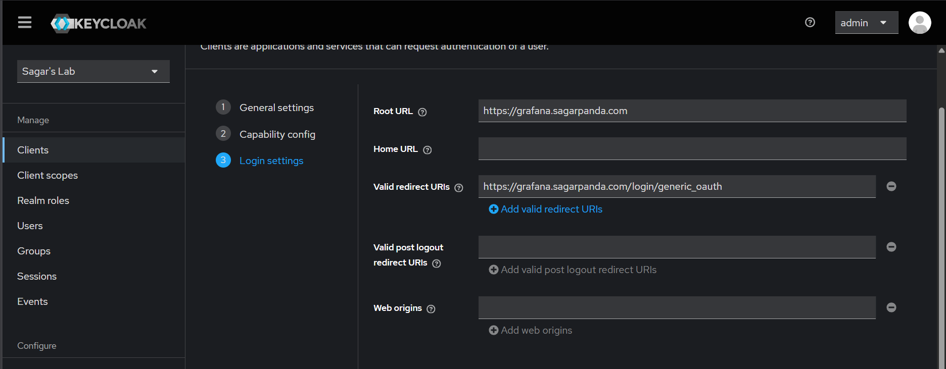 create grafana client