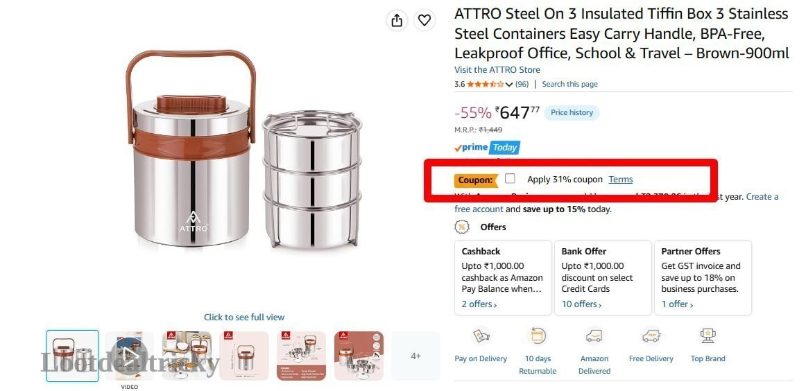 Stainless Steel 900ml – Just 31% OFF | Limited Time Loot Offer Stainless Steel 900ml – Just 31% OFF | Limited Time Loot Offer