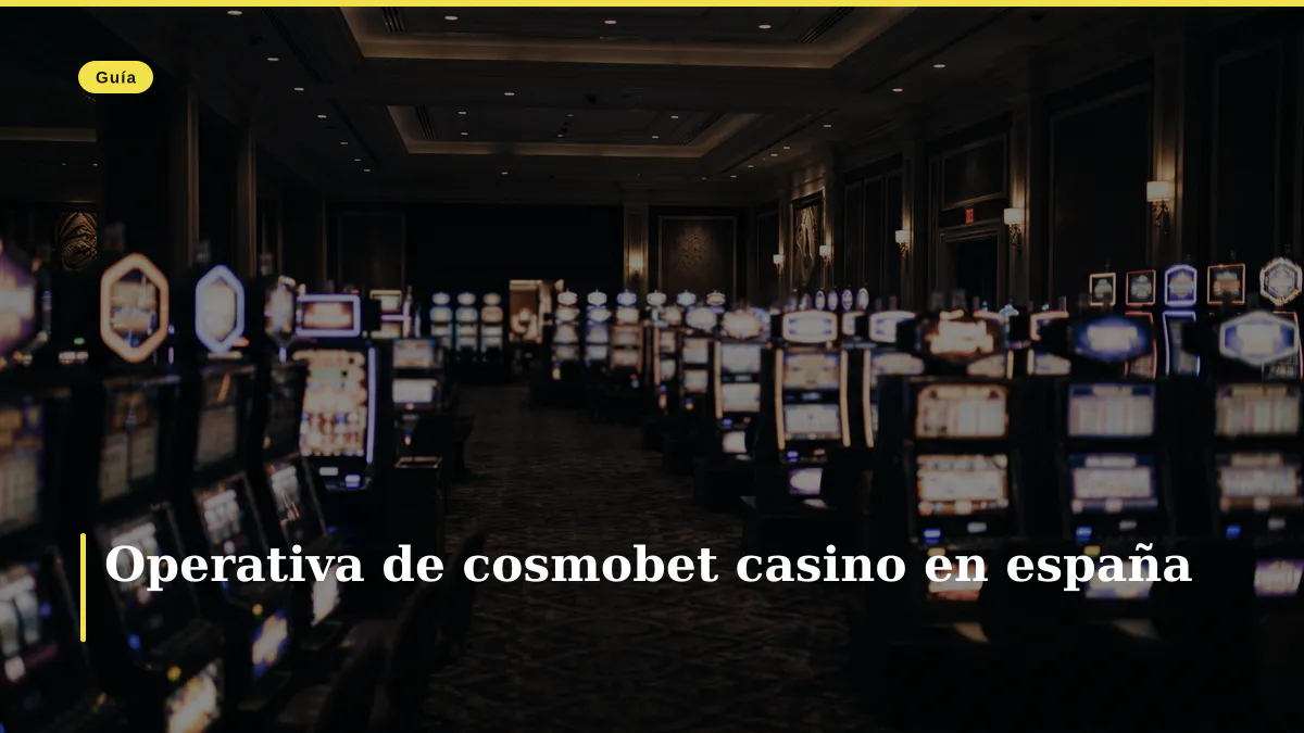 Operativa de cosmobet casino en españa