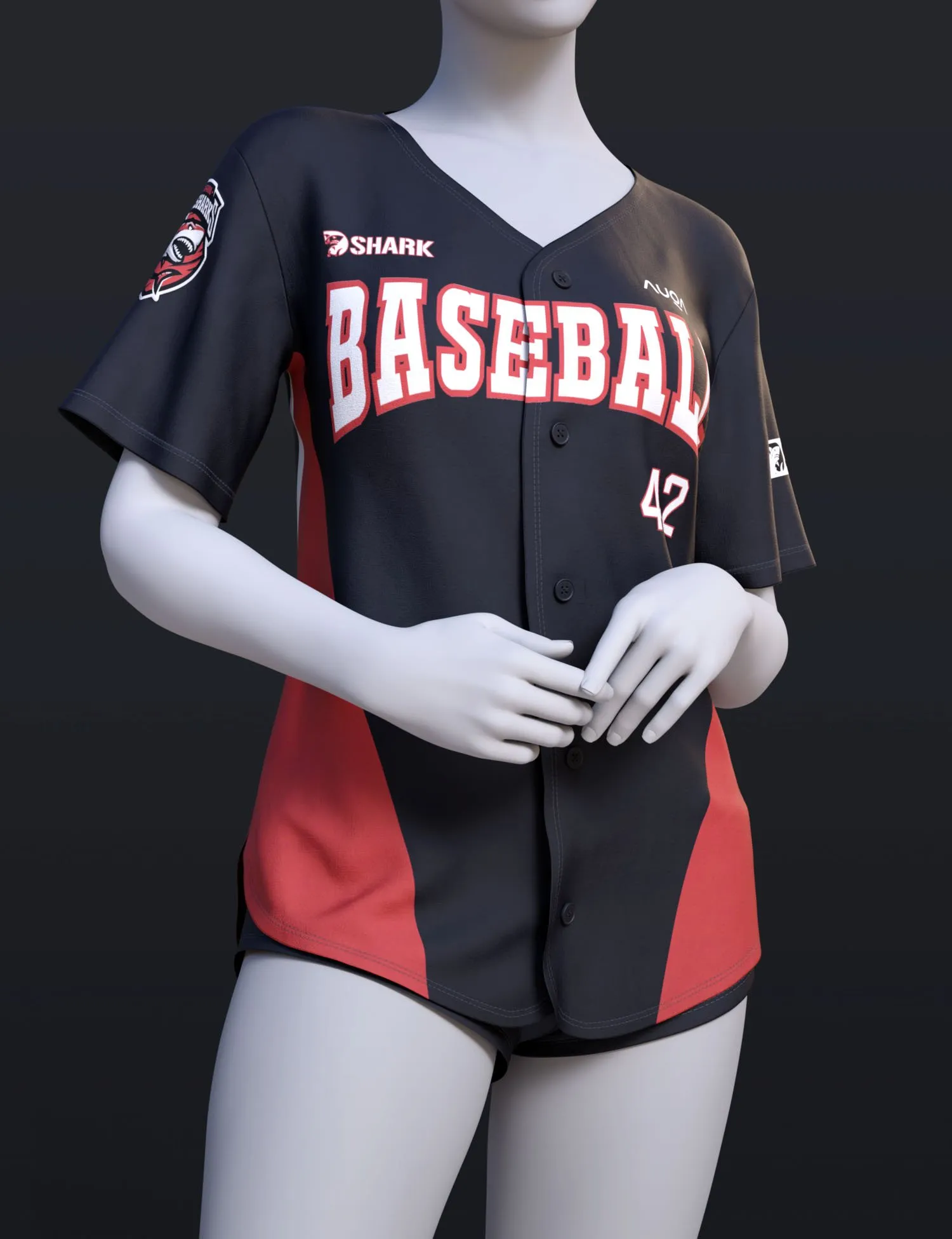 dForce BS Baseball Jersey Outfit for Genesis 9new 