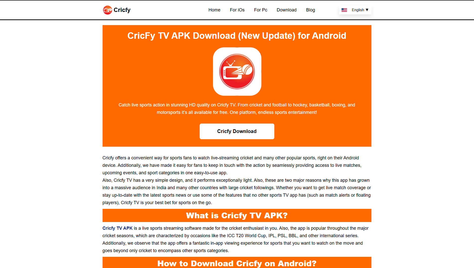 Stored capture of cricfy.video