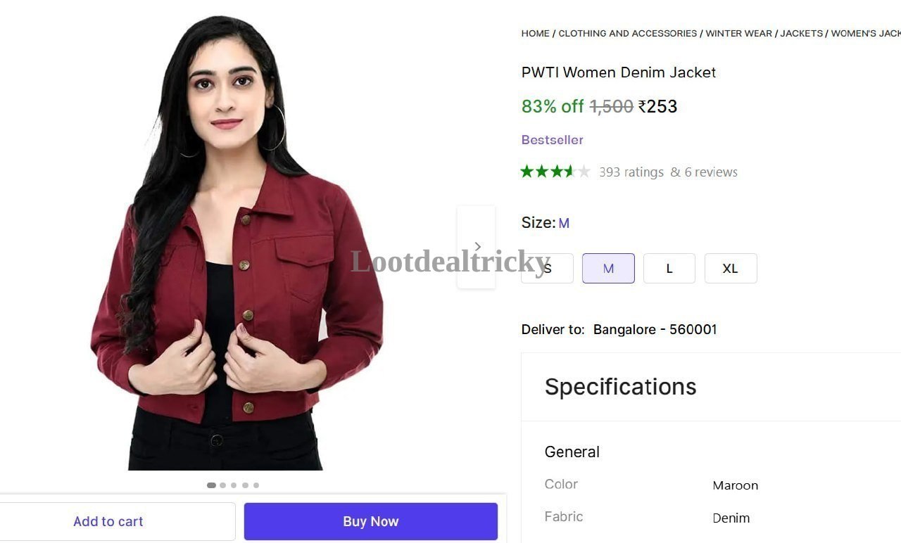   women Denim Jacket – Just ₹253 | Loot Lo