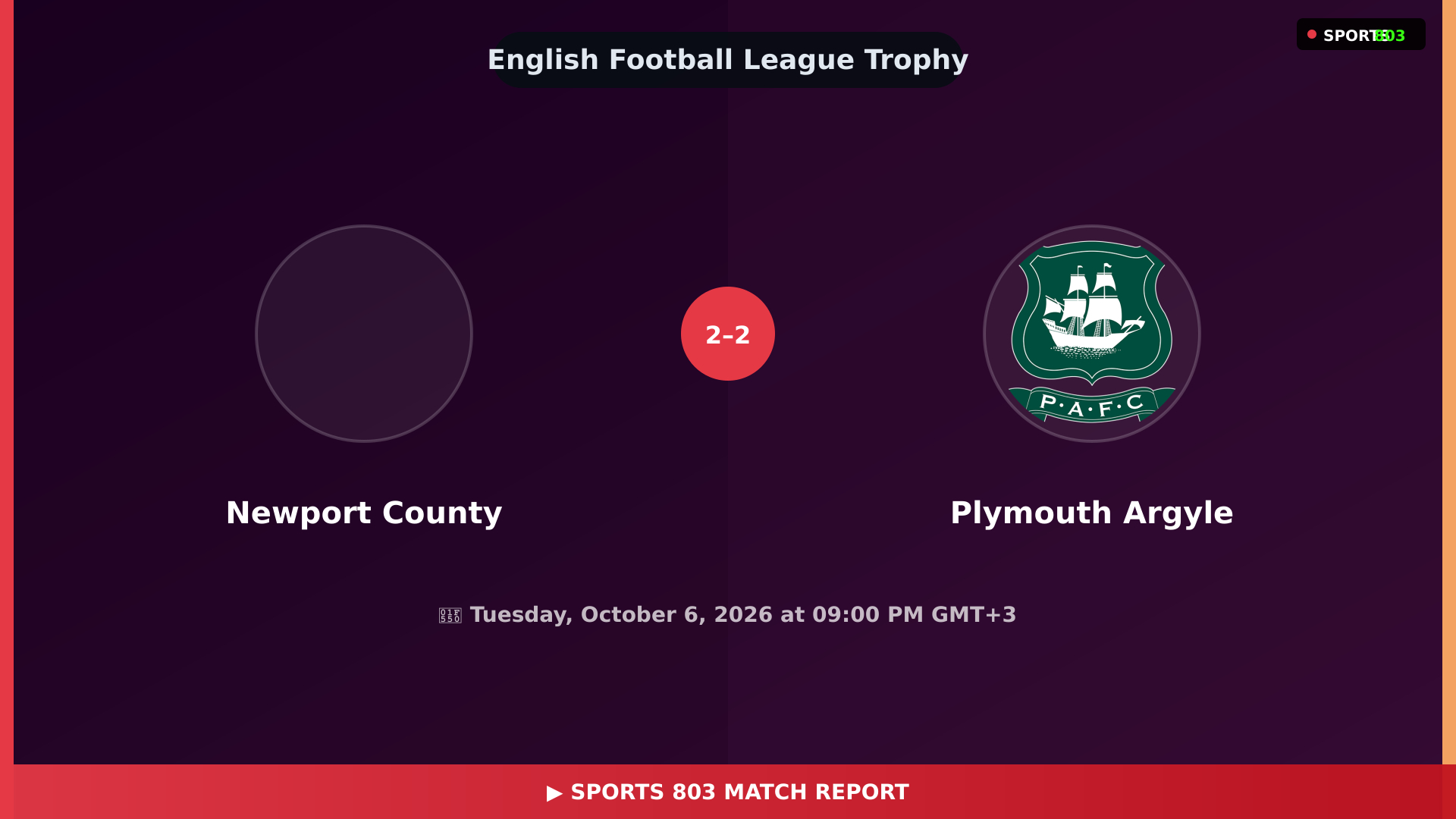 Newport County vs Plymouth Argyle – Highlights & Replay | Sports 803