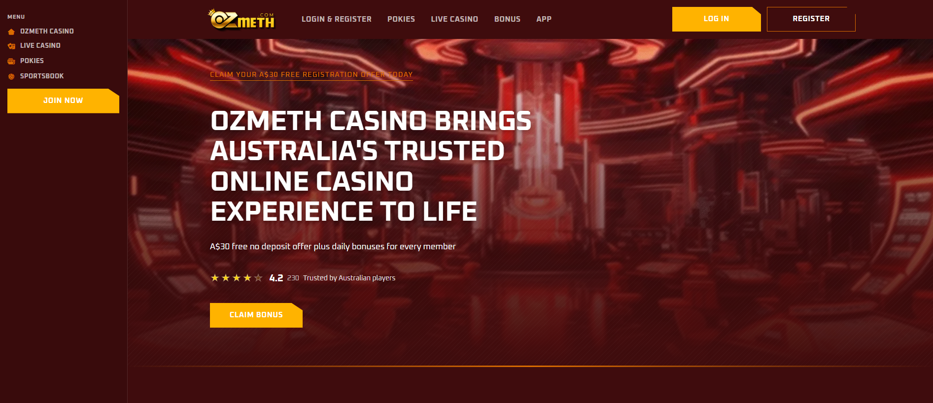 Stored capture of ozmethcasino.com