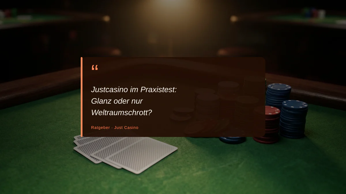 Justcasino im Praxistest: Glanz oder nur Weltraumschrott?