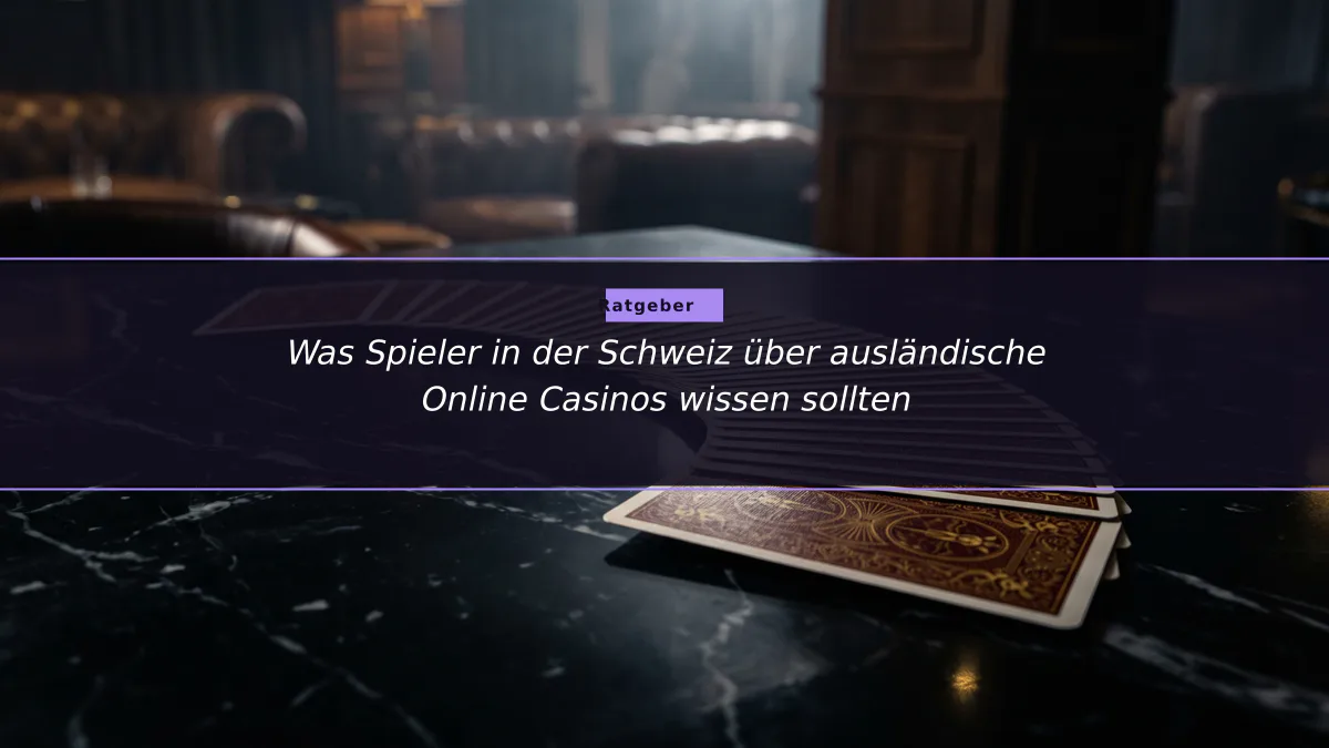 Was Spieler in der Schweiz über ausländische Online Casinos wissen sollten