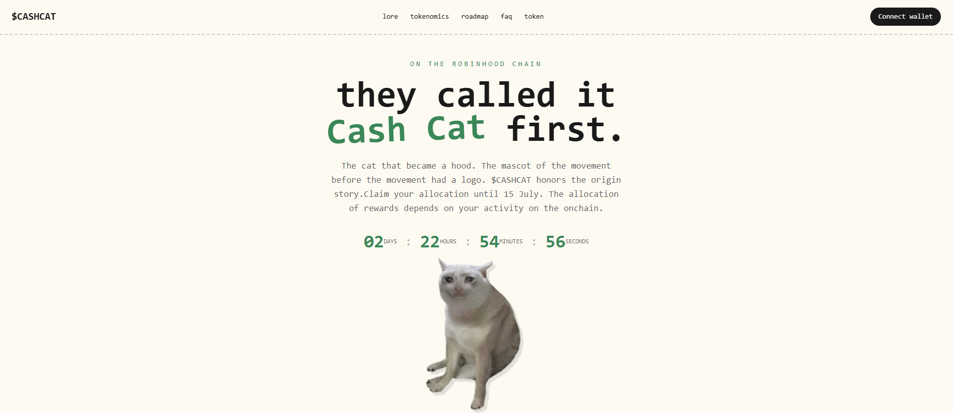 Captura de pantalla of tokens-cashcat.com
