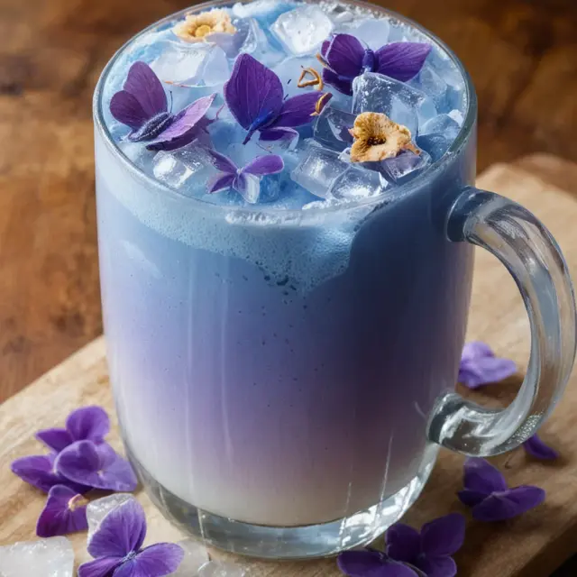 Blue Tea Milk Latte
